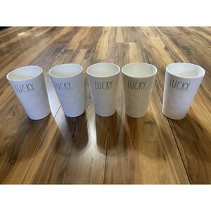 Rae Dunn Lucky Tumblers/ Cups Set Of 5- St Patrick's Day Decor